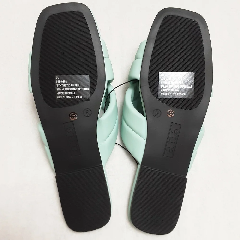 a.n.a Flat Sandals Womens Size 9
